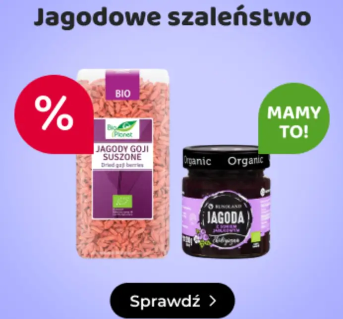 Bee.pl Jagodowe szaleństwo - zdrowe produkty w promocji