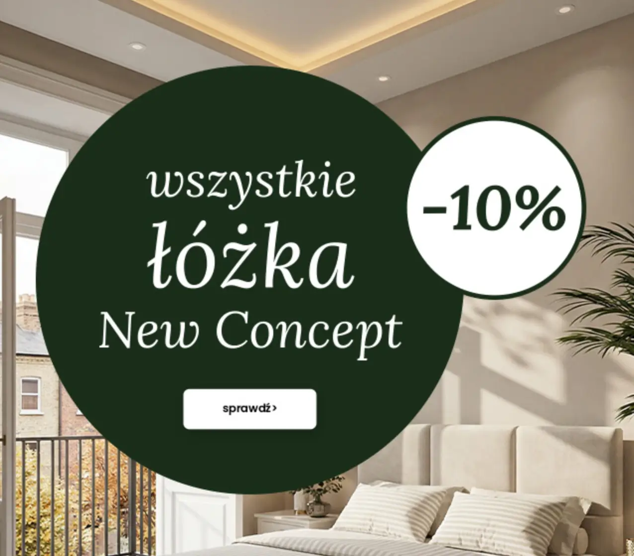 Łóżka New Concept 10% taniej w sklepie Pan Materac