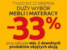 Materace i meble z rabatem -33% przy zakupie 2 produktów z promocji w Black Red White
