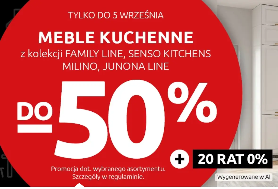 Meble kuchenne BRW do -50% i 20 rat 0%