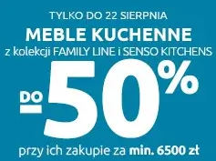 Meble kuchenne Family Line i Senso Kitchen do -50% przy zakupie za min. 6500 zł w Black Red White