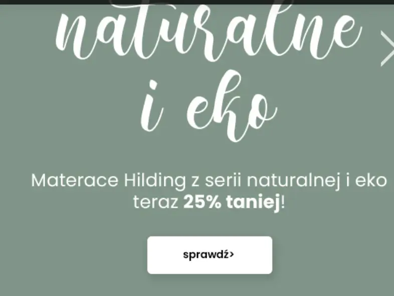 Pan Materac - materace Hilding naturalne i eko 20% taniej