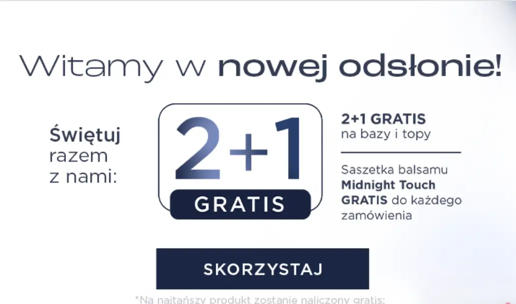 Promocja 2+1 na bazy i topy do paznokci w sklepie Kabos