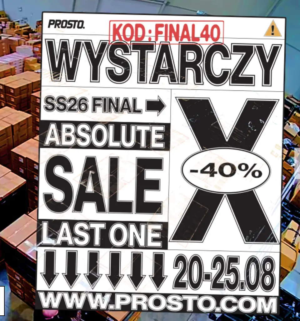 PROSTO -40% wyprzedaż last one
