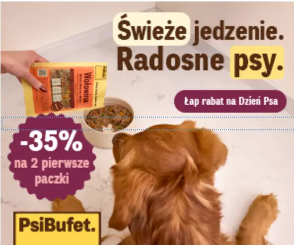 PsiBufet -35% z kodem na pierwsze dwa zamówienia