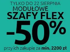 Szafy modułowe Flex z rabatem -50% przy zakupie za min. 2200 zł w Black Red White