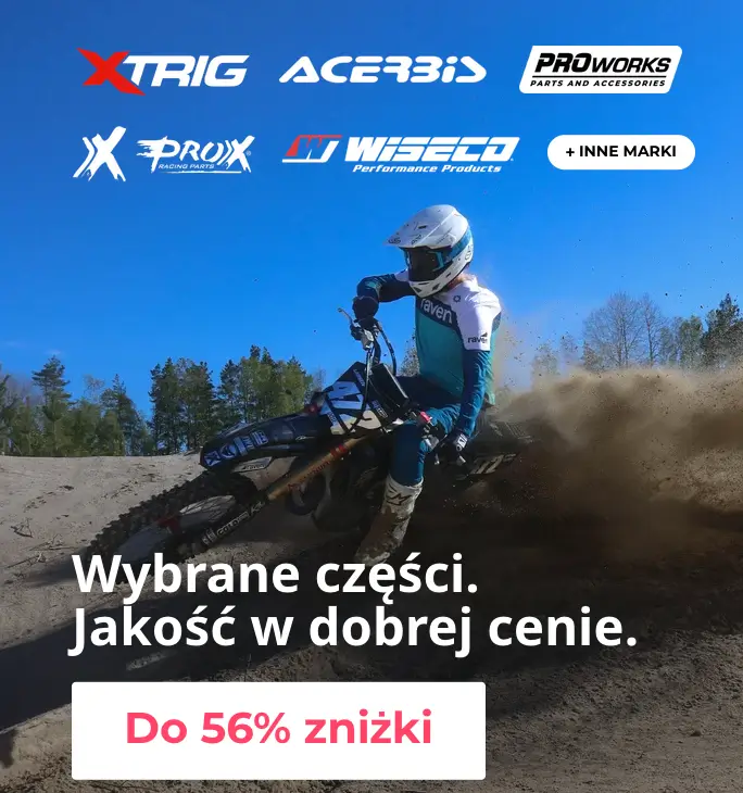 Części motocrossowe do 56% taniej w promocji sklepu 24MX