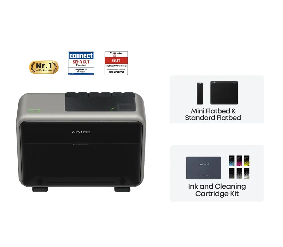 Drukarka UV eufyMake E1 w Anker - druk strukturalny 3D na 300+ materiałach