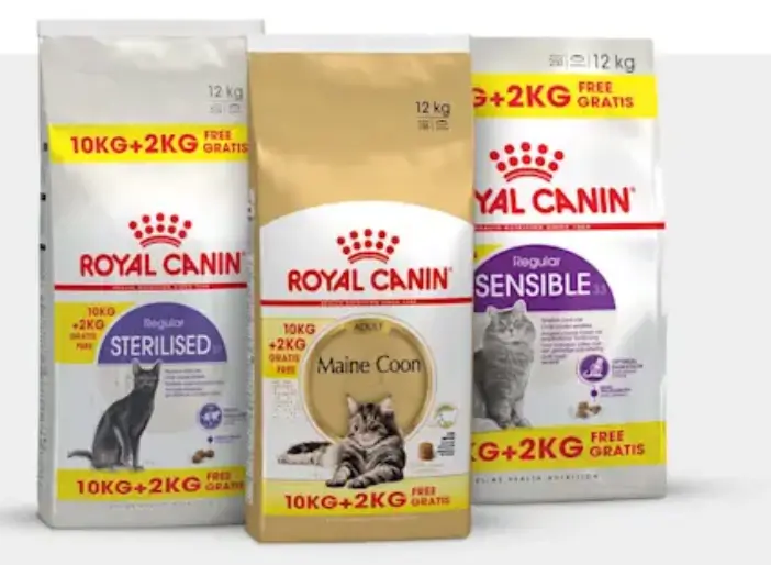 Karma sucha dla kota Royal Canin 10 kg + 2 kg gratis w Zooplus