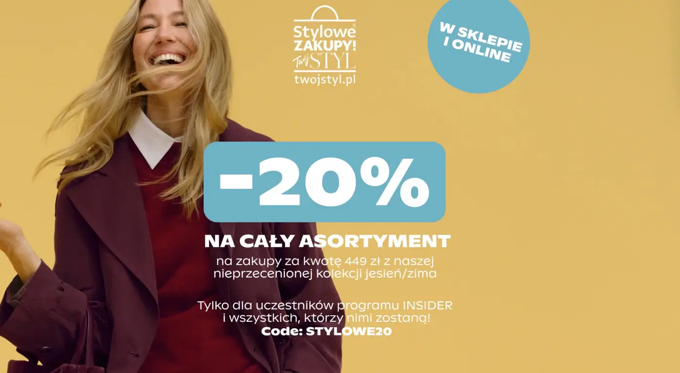 Kod rabatowy 20% od 449 zł w Peek & Cloppenburg