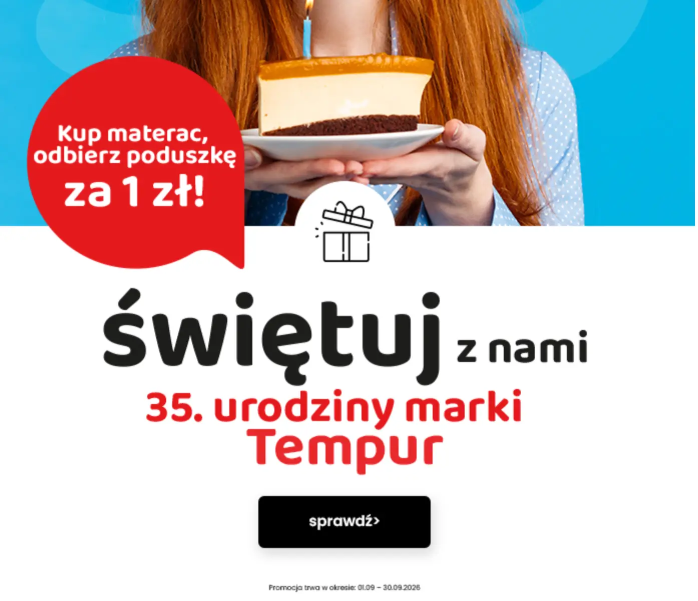 Kup materac i odbierz poduszke za 1 zł w Pan Materac