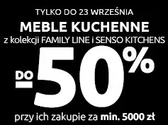 Meble kuchenne Family Line i Senso Kitchens do -50% przy zakupie za min. 5000 zł w BRW