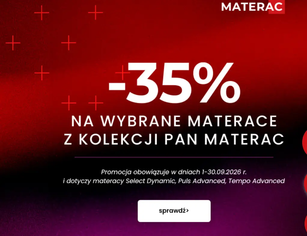 Pan Materac - materace z kolekcji Pan Materac 35% taniej