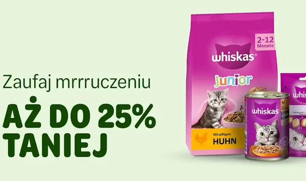 Zooplus: Karma Whiskas dla kota 25% taniej