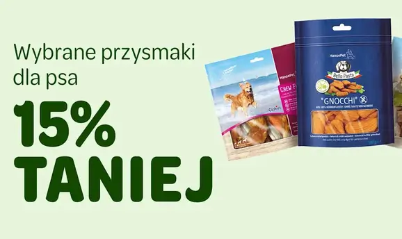 Zooplus - przysmaki dla psa 15% taniej