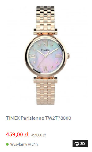Timex Parisienne w zegarownii