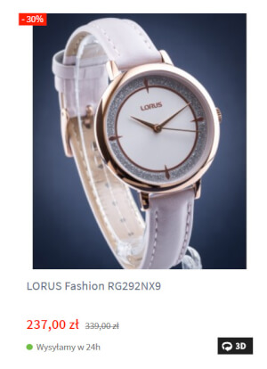 Lorus Fashion w zegarownii