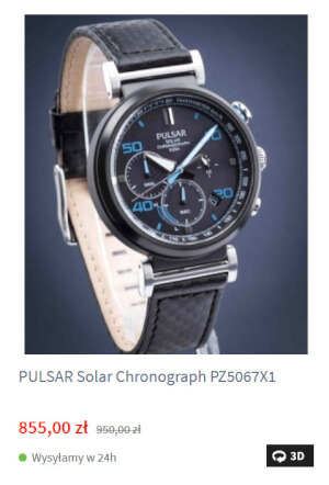 pulsar Solar Chronograph  w zegarownii