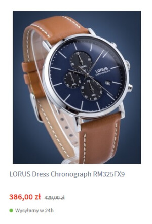 Lorus Dress Chronograph RM325FX9