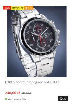 Lorus Sport Chronograph RM331EX9