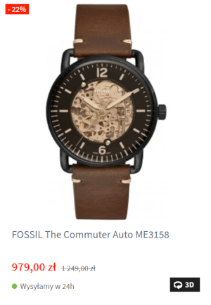 FOSSIL The Commuter Auto ME3158