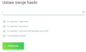 Rejestracja w Twisto.pl - tworzenie hasła