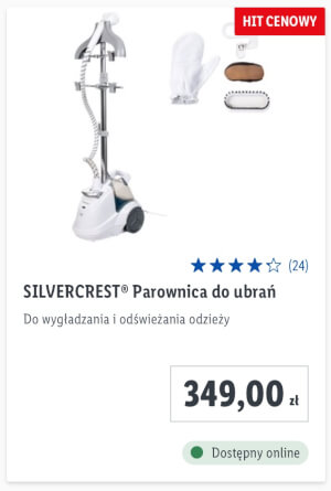 Silvercrest parownica do ubrań za 349 zł