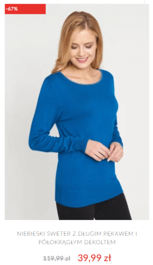 niebieski sweter qiosque