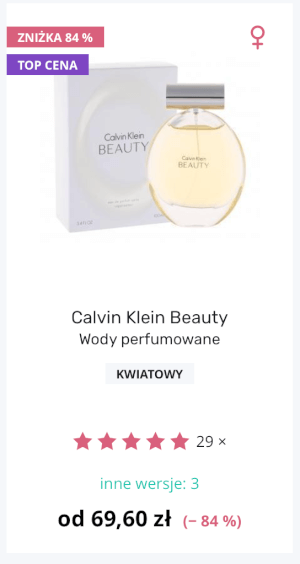 Perfumy Calvin Klien Beauty w Elnino