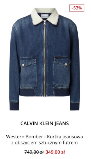 Bomberka jeansowa Calvin Klein Jeans