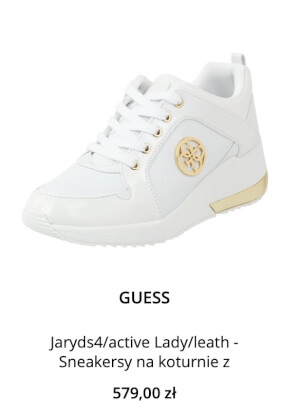 Sneakersy na koturnie z wytłoczonymi logo Jaryds4/active Lady/leath GUESS