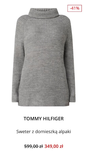 Sweter z domieszką alpaki TOMMY HILFIGER