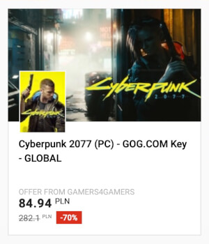 Cyberpunk 2077 (PC) - GOG.COM Key – GLOBAL