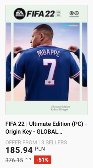 FIFA 22 | Ultimate Edition (PC) - Origin Key - GLOBAL (EN/PL/RU)