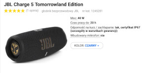 Głośnik bezprzewodowy JBL Charge 5 Tomorrowland Edition