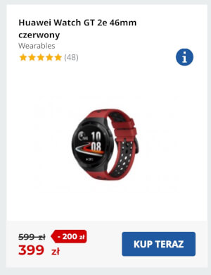 Huawei Watch GT 2e 46mm czerwony