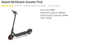 Hulajnoga elektryczna Xiaomi Mi Electric Scooter Pro2