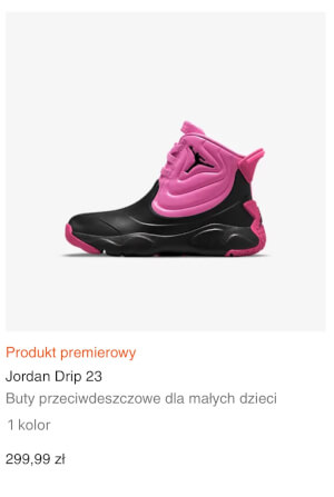 Jordan Drip 23 Buty przeciwdeszczowe dla małych dzieci