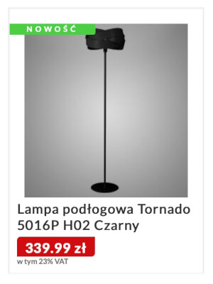 Lampa podłogowa Tornado 5016P H02 Czarny