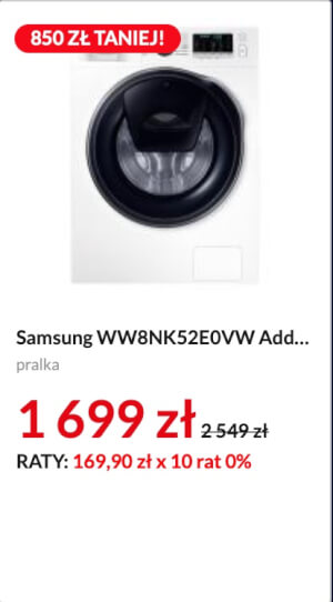 Pralka Samsung WW8NK52E0VW AddWash