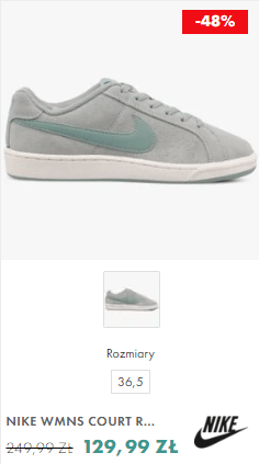 Szare buty Nike
