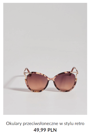 okulary przeciwsłoneczne w stylu retro mohito