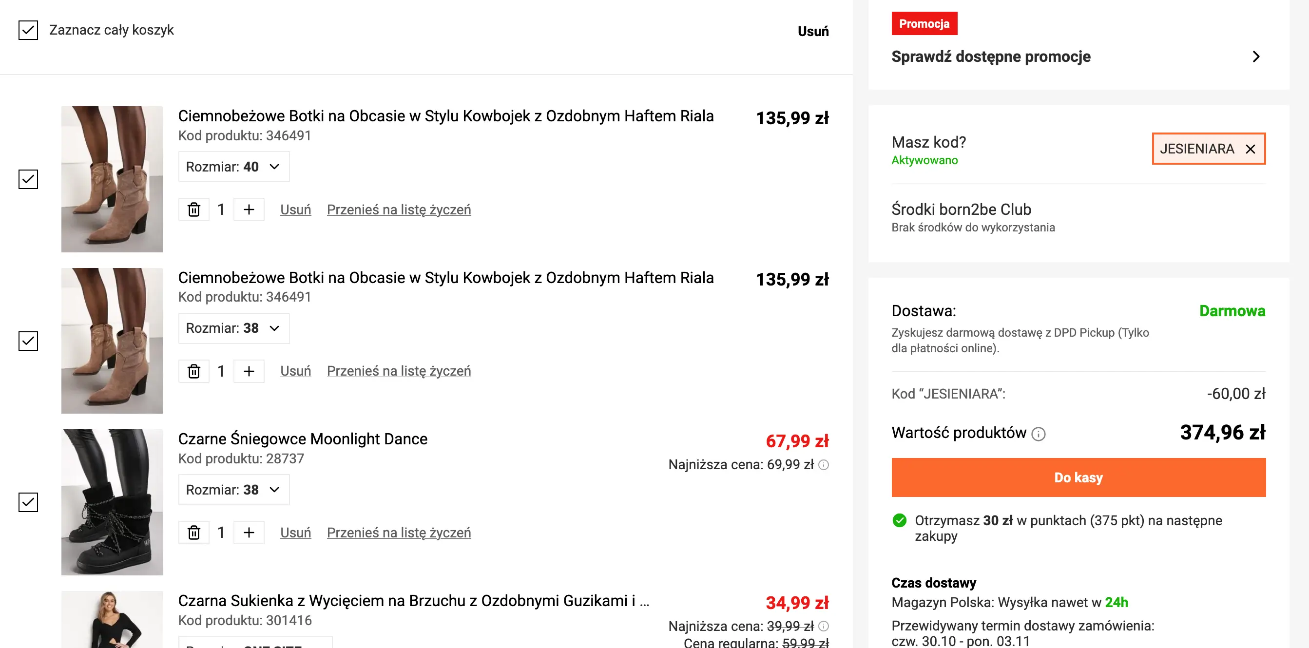 kod rabatowy born2be