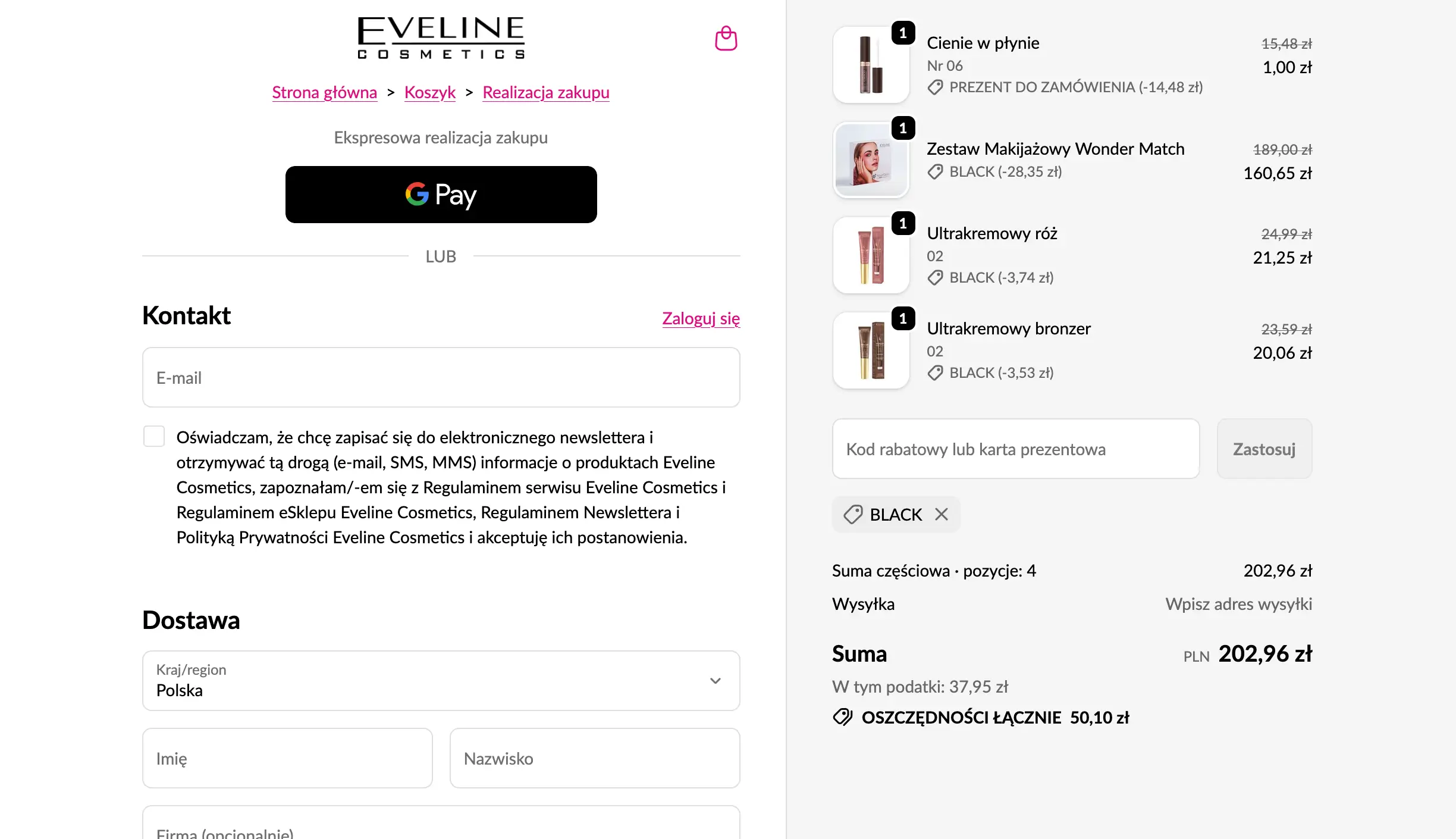 kod rabatowy eveline