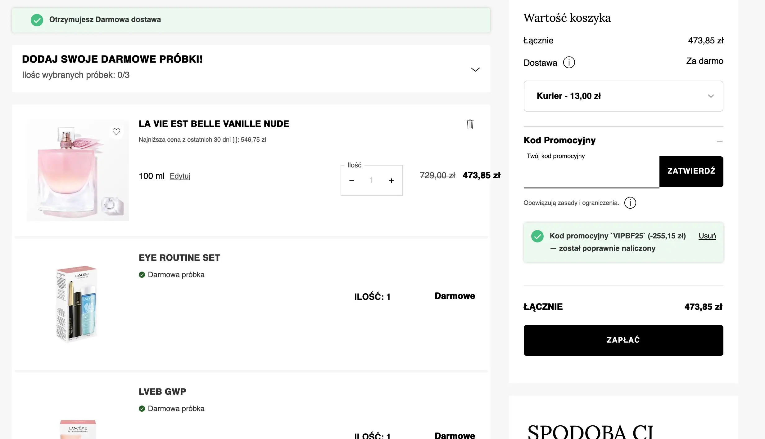 kod rabatowy lancome