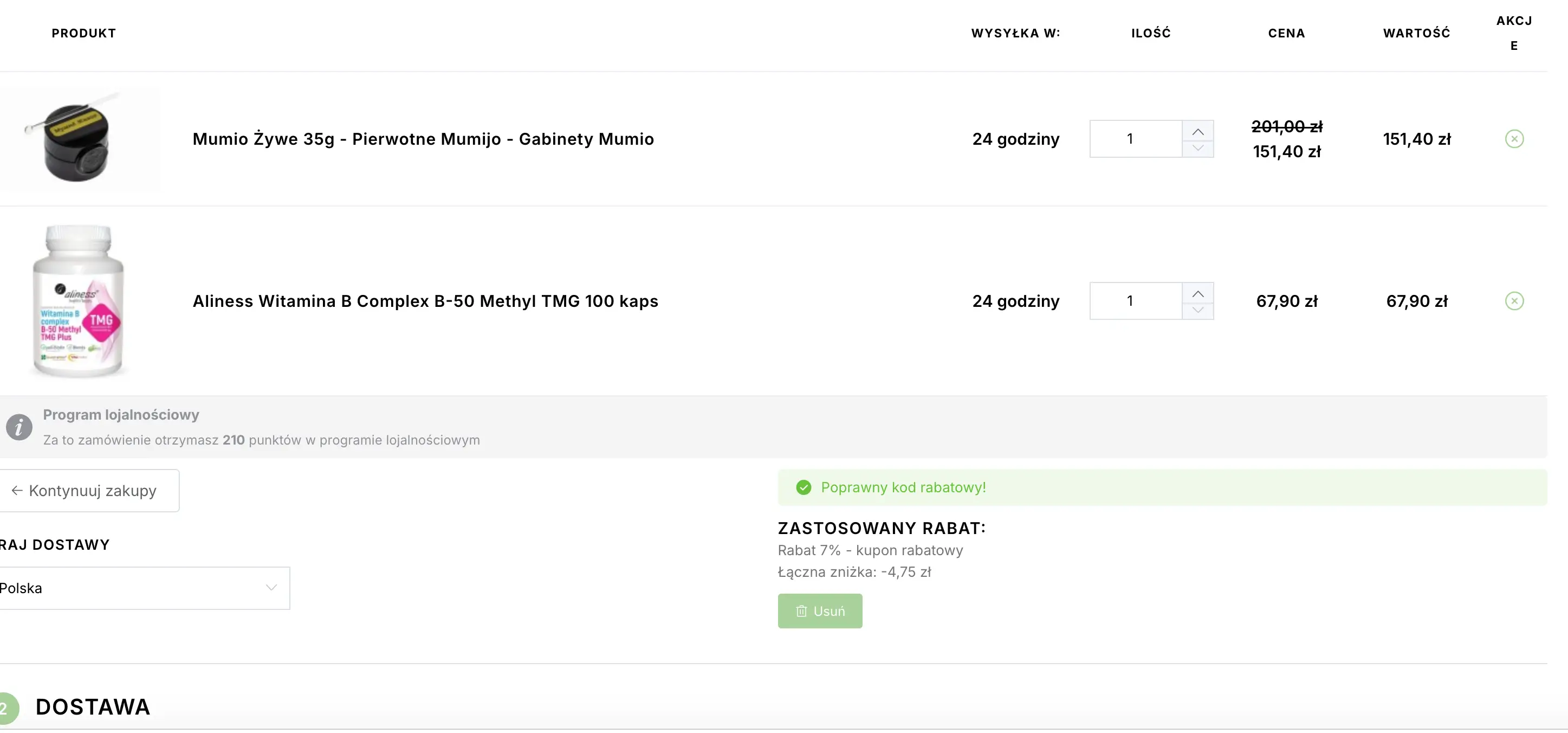 kod rabatowy sklep zycia