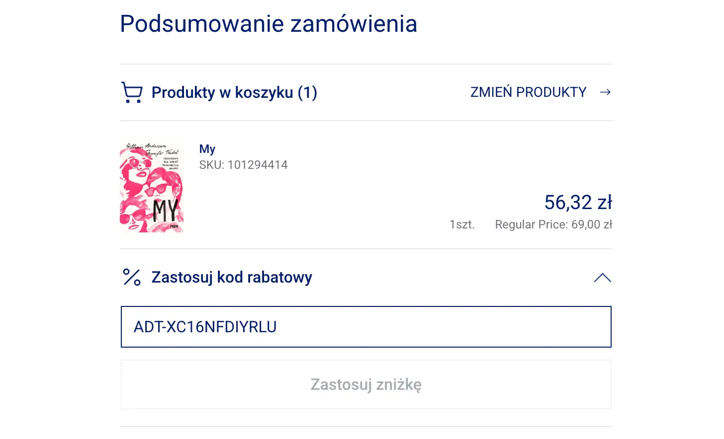 zamówienie z kodem pwn