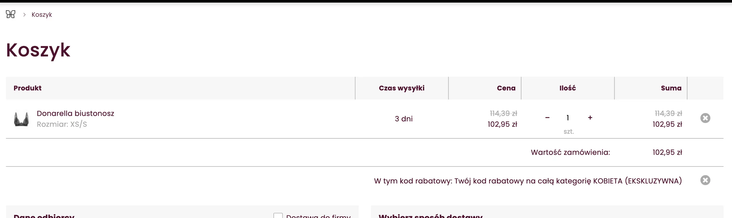 kod rabatowy ekskluzywna