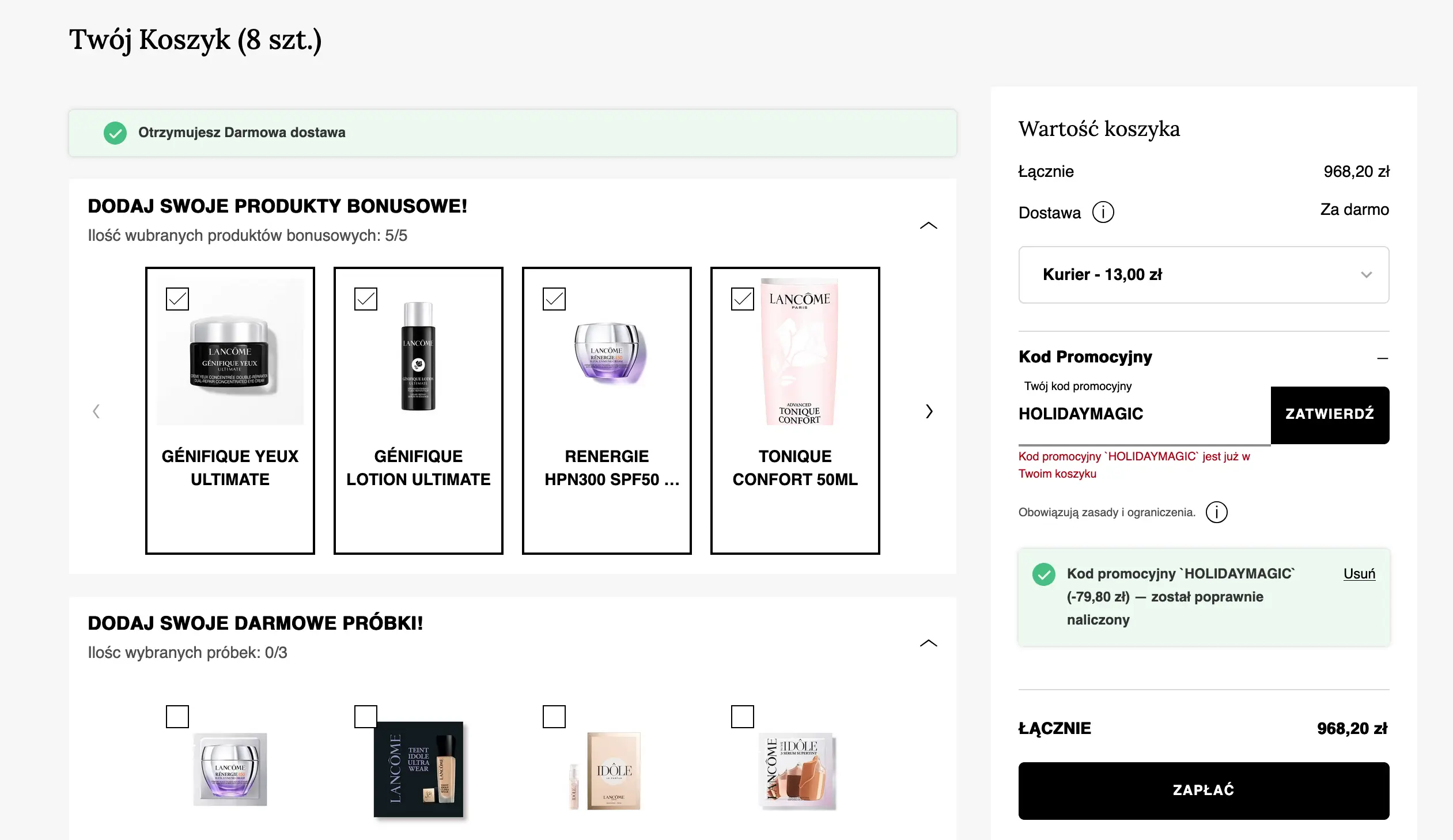 kod rabatowy lancome