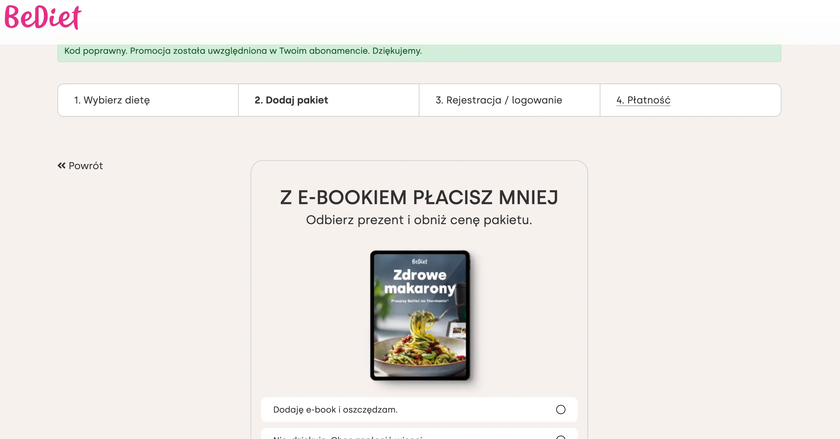 kod rabatowy bediet